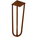 Ver imagem 3 de Kit 04 Pés de Ferro Aço Hairpin Legs 25 Cm Bronze A01 Sofá Móveis Mesa - Inoviza