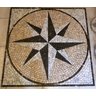 Piso Rosa Dos Ventos Em Mosaico Marmores Quadrado - 60 cm - 1