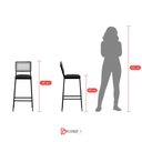 Ver imagem 7 de Conjunto Mesa Bistrô Gabi Metal + 4 Banquetas Gabi Metal - Preto - Assento Estofado Corano Preto