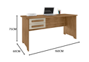 Ver imagem 3 de Mesa para Computador Cannes 1.6 Cinamomo/off White - Rv Móveis