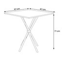 Ver imagem 4 de Kit Mesa Diamante 541 Sala de Jantar 4 Cadeiras Pés Tubular Cinza/branco