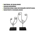 Ver imagem 3 de Kit 02 Estatueta Face Decorativo Ferro Estilo Moderno