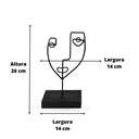 Ver imagem 4 de Kit 02 Estatueta Face Decorativo Ferro Estilo Moderno