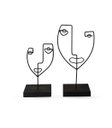 Ver imagem 1 de Kit 02 Estatueta Face Decorativo Ferro Estilo Moderno