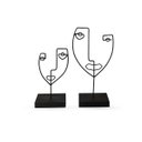 Ver imagem 1 de Kit 02 Estatueta Face Decorativo Ferro Estilo Moderno