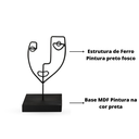 Ver imagem 6 de Kit 02 Estatueta Face Decorativo Ferro Estilo Moderno