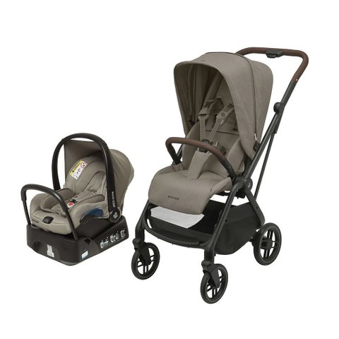 Carrinho Travel System Leona² Trio Twillic Truffle - 0 Meses a 15kg Infanti
