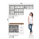 Ver imagem 4 de Cozinha Compacta 3 Peças 100% MDF com Tampo Americana Henn