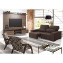 Ver imagem 1 de Sala de Estar Completa com Painel Home, Sofá e 2 Poltronas Viero