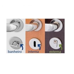 FECHADURA ODIN IMAB INTERNA QUARTO PRETA PRETO PP CHAVE GRANDE 40MM - 6