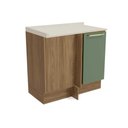 Ver imagem 1 de Balcão de Cozinha Modulado M625 Canto Reto 1 Porta C-Tampo 98cm Nogueira-Oliva-Orion