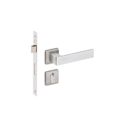 Fechadura Tess Imab Externa C/Cilindro Chave Pequena Escovada Cromo Acetinada Ca 40mm - 1