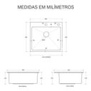 Ver imagem 5 de Cuba Pia Inox Quadrada Cozinha Gourmet 60cm com Acessórios
