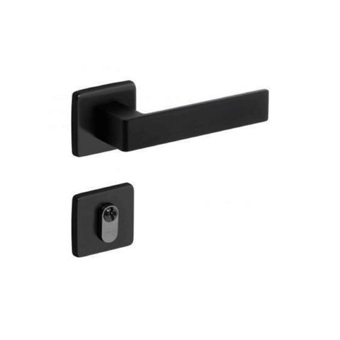 Fechadura Tess Imab Externa C/Cilindro Chave Pequena Preta Preto Fosco Pp 40mm