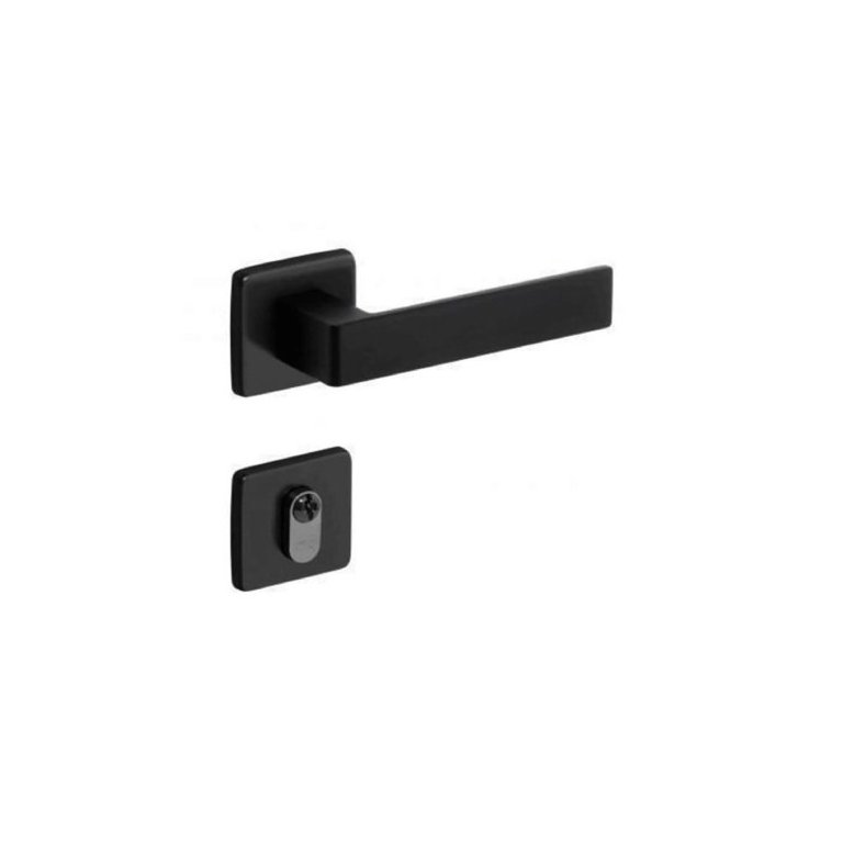 Fechadura Tess Imab Externa C/Cilindro Chave Pequena Preta Preto Fosco Pp 40mm