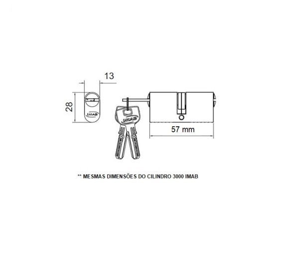 CILINDRO MIOLO TAMBOR IMAB 3800 CROMADO MULTIPONTO (SIMILAR CILINDRO 3000) CODIFICADO - 3