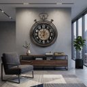 Ver imagem 2 de Relógio Decorativo a Pilha para Parede a:74 L:7 C:60
