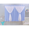 cortinas quarto infantil bebê persiana menina (o) criança + voil delicada luxo - 5