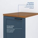 Ver imagem 5 de Balcão Planejado 1 Porta 41cm com Tampo Soho CabeCasa MadeiraOriginals Branco/Azul