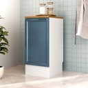 Ver imagem 1 de Balcão Planejado 1 Porta 41cm com Tampo Soho CabeCasa MadeiraOriginals Branco/Azul