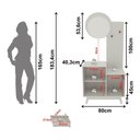 Ver imagem 4 de Gabinete de Banheiro com Espelho 80cm 2 Portas e 1 Gaveta Flex Retrô Multimóveis Cr10154 Branco