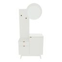 Ver imagem 5 de Gabinete de Banheiro com Espelho 80cm 2 Portas e 1 Gaveta Flex Retrô Multimóveis Cr10154 Branco