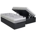 Ver imagem 1 de Cama Box Baú Solteiro: Colchão Molas Pocket Ensacadas Castor Gold Star Slx + Base Crc Suede Gray(
