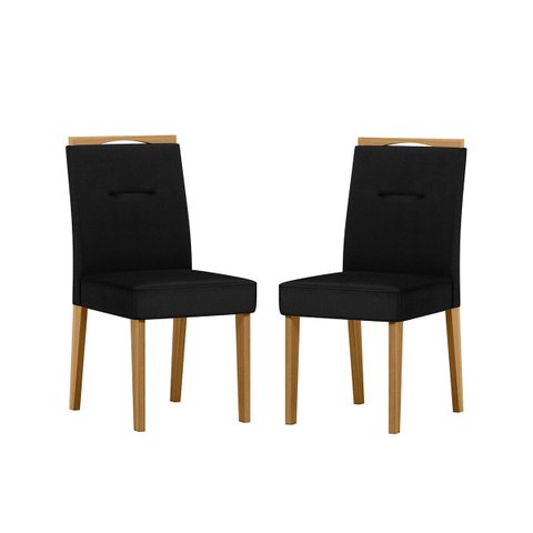 Kit 02 Cadeiras para Mesa de Jantar Estofada Lectus Luxo -new Ceval