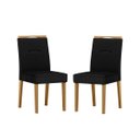 Ver imagem 1 de Kit 02 Cadeiras para Mesa de Jantar Estofada Lectus Luxo -new Ceval