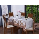 Ver imagem 3 de Toalha de Mesa 4 Lugares 1,40 X 1,40 Cozinha Copa Sala de Jantar Oxford Estampa Cappuccino