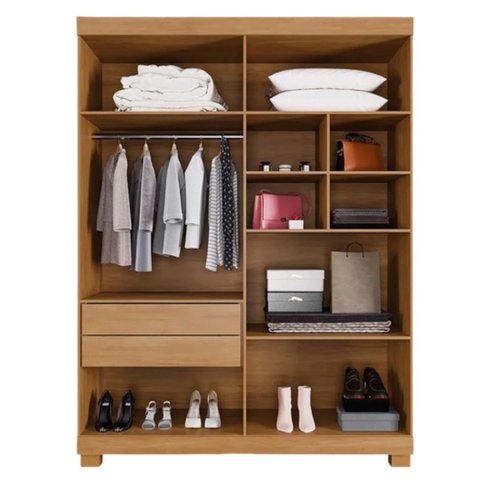 Guarda Roupa New Master 4 Portas:Cinamomo Off White