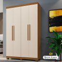 Ver imagem 2 de Guarda Roupa New Master 4 Portas:Cinamomo Off White