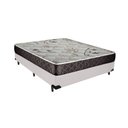 Ver imagem 1 de Cama Box Casal Colchão Aylla Espuma D33 Acolchões + Box Sintético 64x138x188 Cor:Branco
