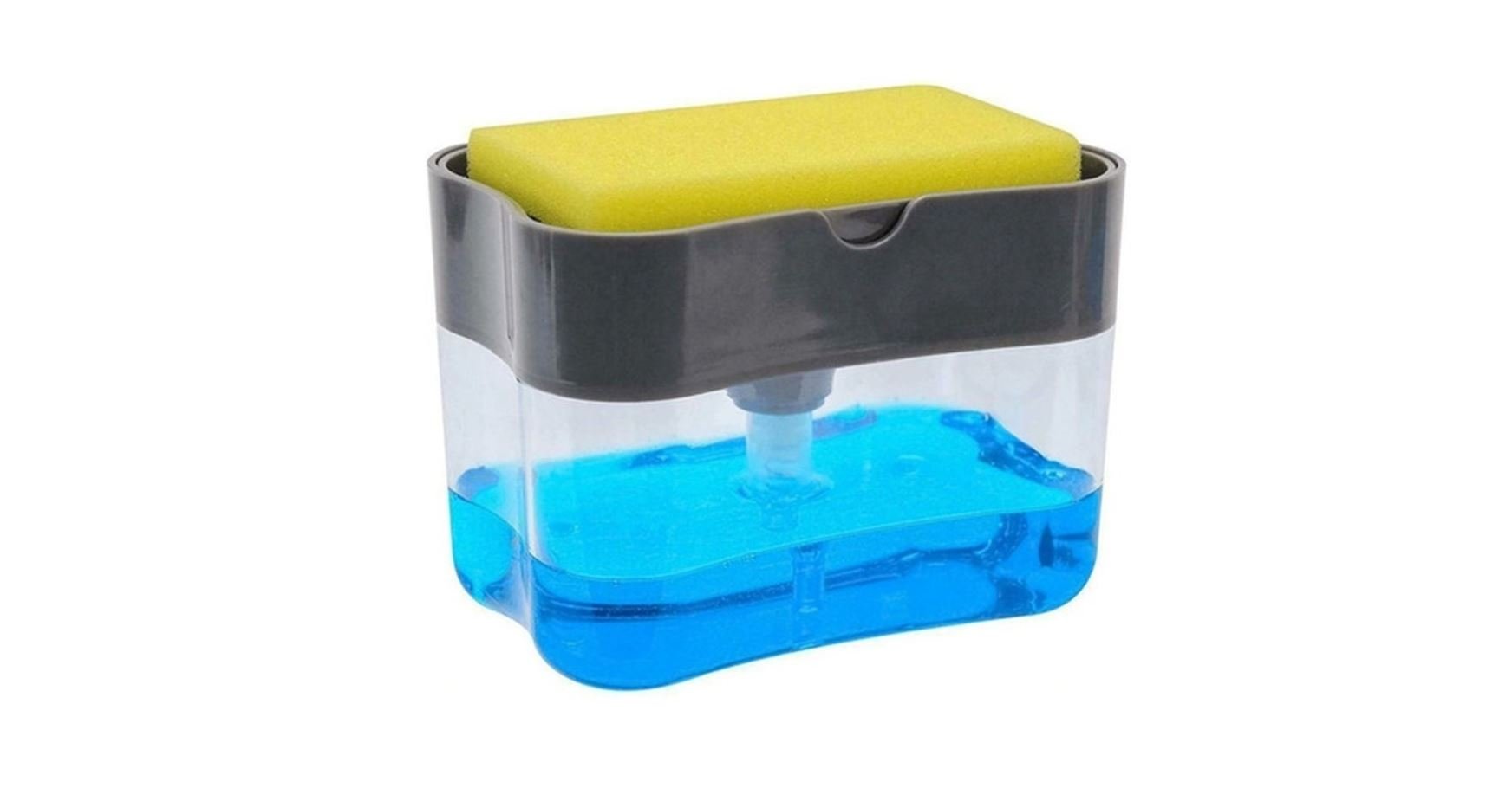 DISPENSER/PORTA DETERGENTE DE PLASTICO 350ML + ESPONJA