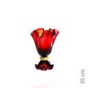 Ver imagem 2 de Vaso Em Cristal Murano Vermelho Com Ouro 24 K - São Marcos