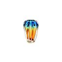 Ver imagem 1 de Vaso Em Cristal Murano Água Marinha E Âmbar - São Marcos