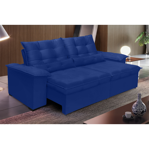 Sofá Retrátil e Reclinável Aspen 2.90m Super Pillow - Azul