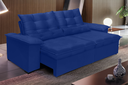 Ver imagem 1 de Sofá Retrátil e Reclinável Aspen 2.90m Super Pillow - Azul