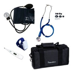 Kit Acadêmico Enfermagem Premium com Estetoscópio e Esfigmomanômetro Azul G-tech - 1
