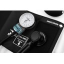 Ver imagem 4 de Kit Acadêmico Black (Ap. Pressão Art. Adulto Nylon Fecho de Contato Estetoscópio Rappaport BLACK) –