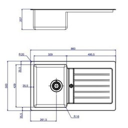 Cuba de Sobrepor Unic 86x50x20 Preto Escovado Deca - 3
