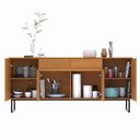 Ver imagem 4 de Buffet Aparador Industrial Lume 183 cm 4 Portas e 2 Gavetas - Cedro