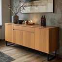 Ver imagem 1 de Buffet Aparador Industrial Lume 183 cm 4 Portas e 2 Gavetas - Cedro