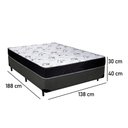Ver imagem 4 de Cama Box Casal + Colchão Espuma D33 com EPS Acolchões Sintético 70x138x188:Cinza