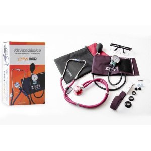 Kit Acadêmico Bordo Ap. Pressão Art. Adulto Fecho de Contato + Estetoscópio Rappaport – P.a. Med - K