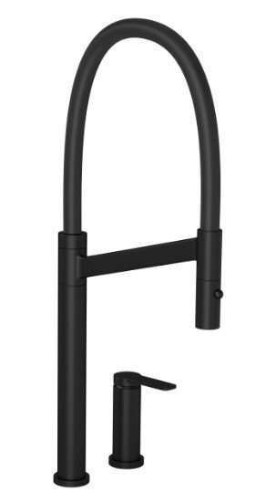 Misturador Monocomando de Mesa para Cozinha Colore Black Matte Deca - 1