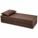 Ver imagem 6 de Sofá Cama 3EM1 em Tecido Suede com Almofadas - Sofá que Vira Cama Multifuncional :Marrom