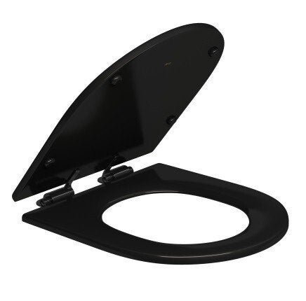 Assento Poliéster Ébano Slow Close Ap237 Carrara/Lk com Fixação Black Noir Deca - 1