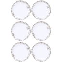 Ver imagem 1 de Jogo 6 Pratos Rasos Tramontina Fogli Porcelana Decorada 25cm Mesa Posta Servir Jantar Almoço