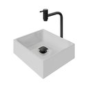Ver imagem 1 de Kit Cuba Tulipa com Torneira Inox Black Valvula Click Black Branco